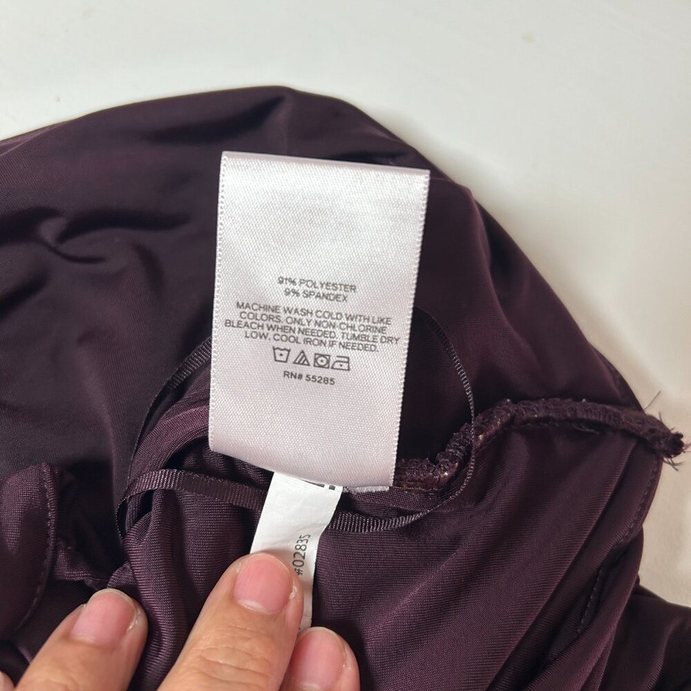 Express Deep Purple Ruched Bodysuit‎ - Picture 8 of 8